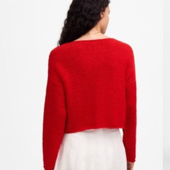 NWT Madewell boatneck pullover sweater - festival red - Picture 2 of 5